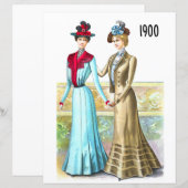 Papier Impression de plaque de mode 1900 pour Decoupage (Devant / Derrière)