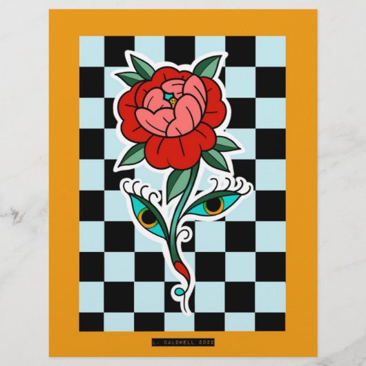 Papier Impression des fleurs du tableau de bord (Devant)