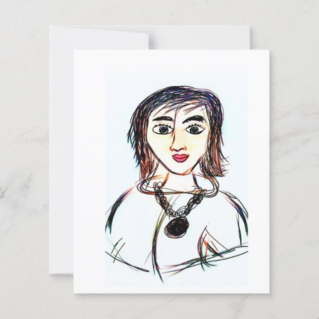 Papier Impression d'une esquisse dessinée à la main | Art (Devant)