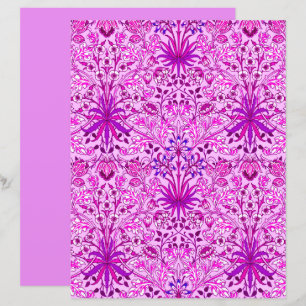 Papier Impression Hyacinthe de William Morris, lavande et
