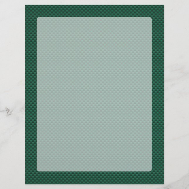 Papier Impression turquoise en fibre de carbone verte (Devant)