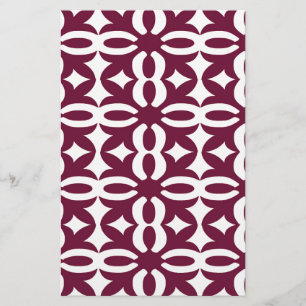 Papier Impression victorienne Lacy Maroon