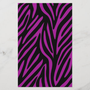 Papier Impression Zèbre violet et noir
