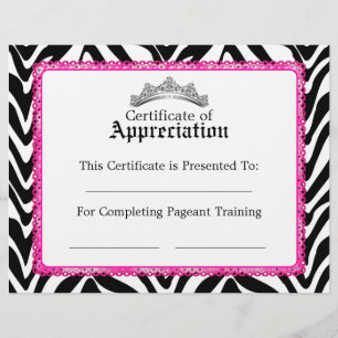 Papier Impression zébrée, dentelle rose et certificat de