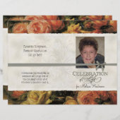 Papier Impressionniste Coral Jaune Rose 2 Service commémo (Devant / Derrière)