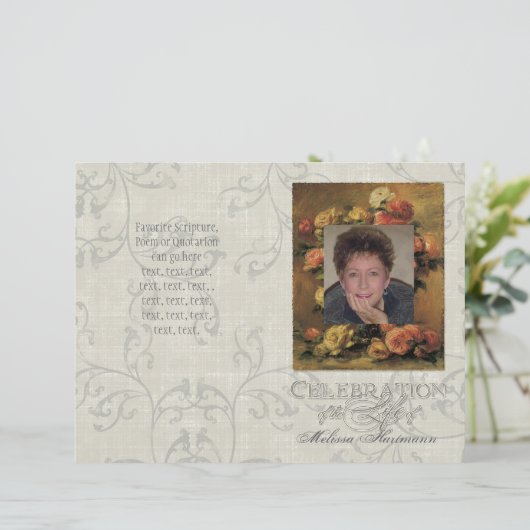 Papier Impressionniste Coral Jaune Rose 2 Service commémo (Debout devant)