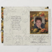 Papier Impressionniste Coral Jaune Rose 2 Service commémo (Devant / Derrière)