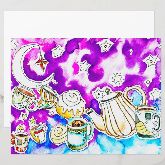 Papier imprimé d'art café (Devant / Derrière)