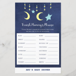 Papier IMPRIMER Twinkle Twinkle Moon Stars Baby shower Je
