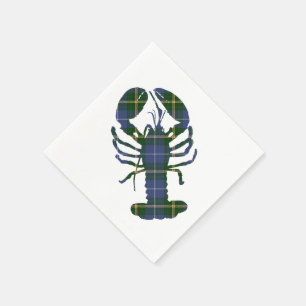 Papier inapkins blauw Nova Scotia Tartanlobster Servet