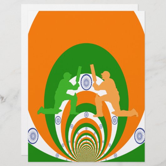 Papier Inde Cricket Spirit : Design abstrait (Devant / Derrière)