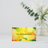 Papier indestructible Carte de visite citron (Debout devant)