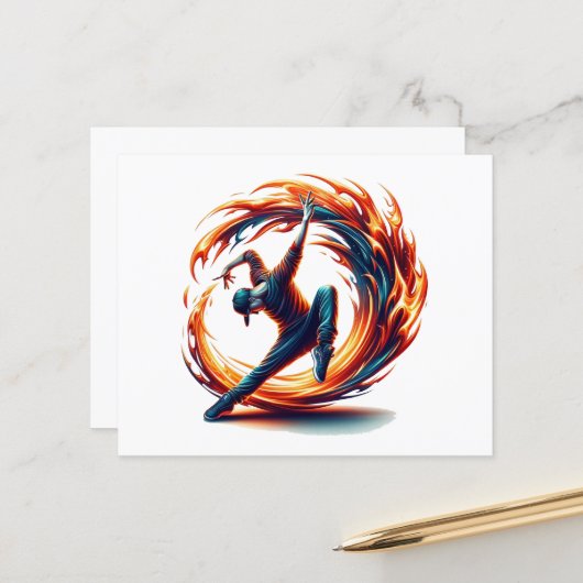 Papier Inferno Spin - Stimuler l'esprit de Breakdance (Devant/Arrière en situation)