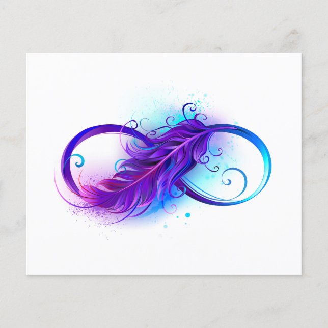 Papier Infini avec plume violette (Devant)
