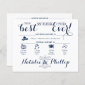 Papier Infographie ITmeline du meilleur week-end (Devant / Derrière)