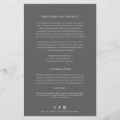 Papier Informations pour les invités au mariage de fleur (Dos)