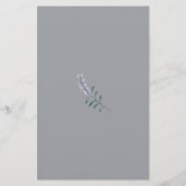 Papier Informations pour les invités fleurs gris et lavan (Dos)