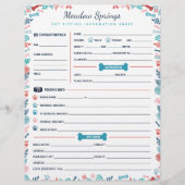 Papier Informations sur la pose du chien et de l'animal d (Devant)