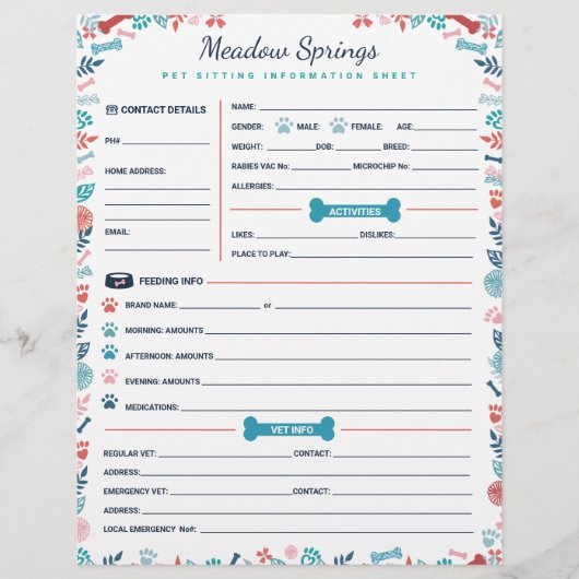 Papier Informations sur la pose du chien et de l'animal d (Devant)