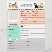 Papier Informations sur la position du chien et de l'anim (Devant)