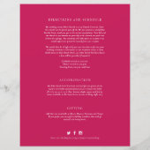 Papier Informations sur le mariage du monogramme du coeur (Dos)