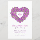 Papier Informations sur les invités du mariage de coeur d (Devant)