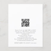 Papier Initiales budgétaires Script QR Mariage Soirée Inv (Dos)