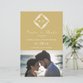 Papier Initiales de la couronne d'or factice budgété (Debout devant)