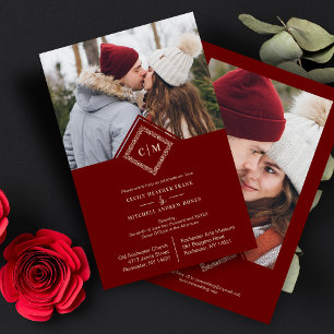 Papier Initiales Mariages de luxe bon marché fleuris orne