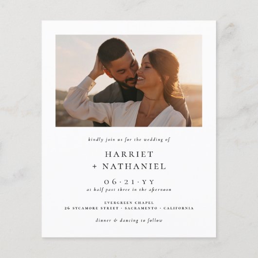 Papier Initiales minimes du budget Boho Arch 2 Mariage ph (Dos)