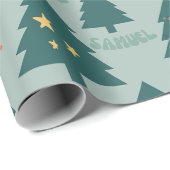 Papier inpakken_Kerstbomen_Groen_Samuel (Rol Hoek)