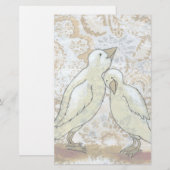 Papier Inséparables stationnaire parfait couple romantiqu (Devant / Derrière)