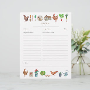 Papier Insère une recette de poulet de marché fermier rus