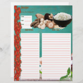 Papier Insertion de recette de bol de riz (Devant / Derrière)