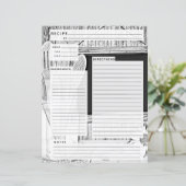 Papier Insertion de recette de livre de cuisine (Debout devant)