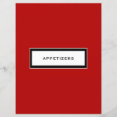 Papier Insertion de recette | Entrées | Noir rouge et bla (Dos)