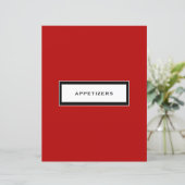 Papier Insertion de recette | Entrées | Noir rouge et bla (Debout devant)