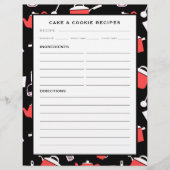 Papier Insertion de recettes de gâteaux et biscuits | Cui (Devant)
