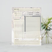 Papier Insertion du Classeur de recette vintage (Debout devant)