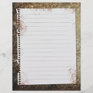 Papier Insertions de recette or vintage