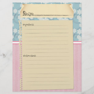 Papier Insertions de recette (tirages avant et arrière)