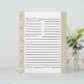 Papier Insertions de recettes de anneaux d'éternité liées (Debout devant)