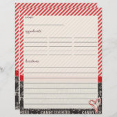 Papier Insertions de recettes de sucres de canne et de ca (Devant / Derrière)