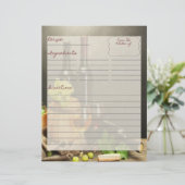 Papier Insertions de recettes de vignoble (Debout devant)