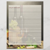 Papier Insertions de recettes de vignoble (Dos)