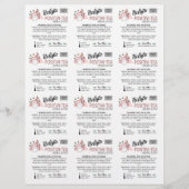 Papier Insertions d'échantillons de Carré rose 3x4 (Devant)