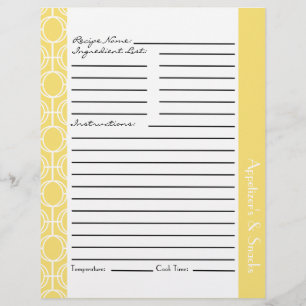 Papier Inserts de recettes de anneaux d'éternité liés - C