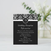 Papier Insigne noir Monogramme encart de réception ou (Debout devant)