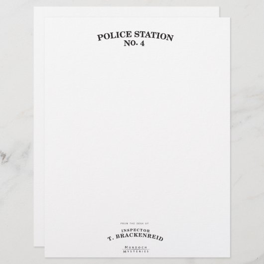 Papier Inspecteur Brackenreid (Devant / Derrière)