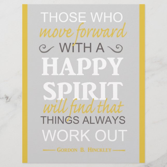 Papier inspirationnel gordon b hinckley (Devant)